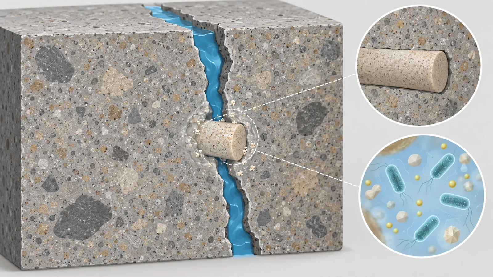 How packaging bacteria changes crack sealing in mortar