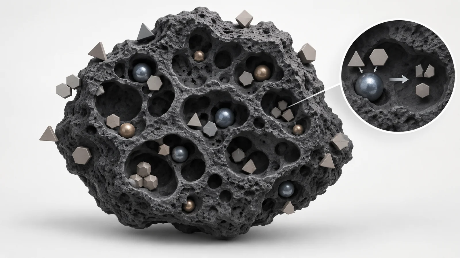 Carbon that traps pollutants could work alongside tiny particles that break them down
