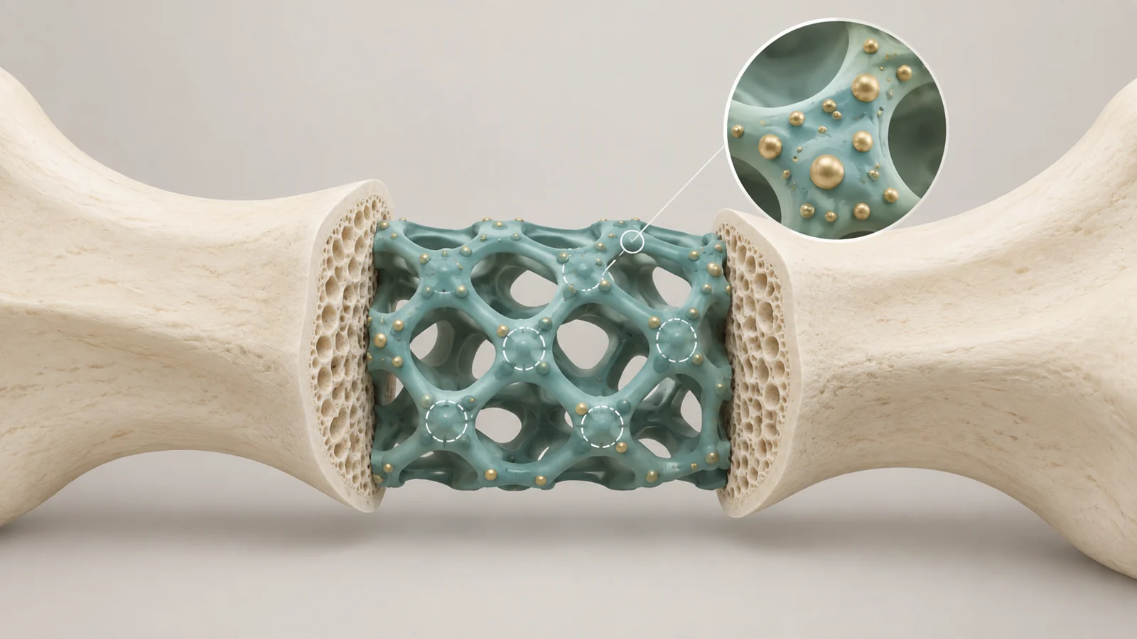 How combining materials can shape a support for growing bone