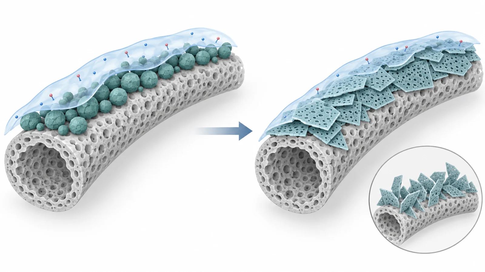 Growing porous crystals along carbon sheets for gas separation
