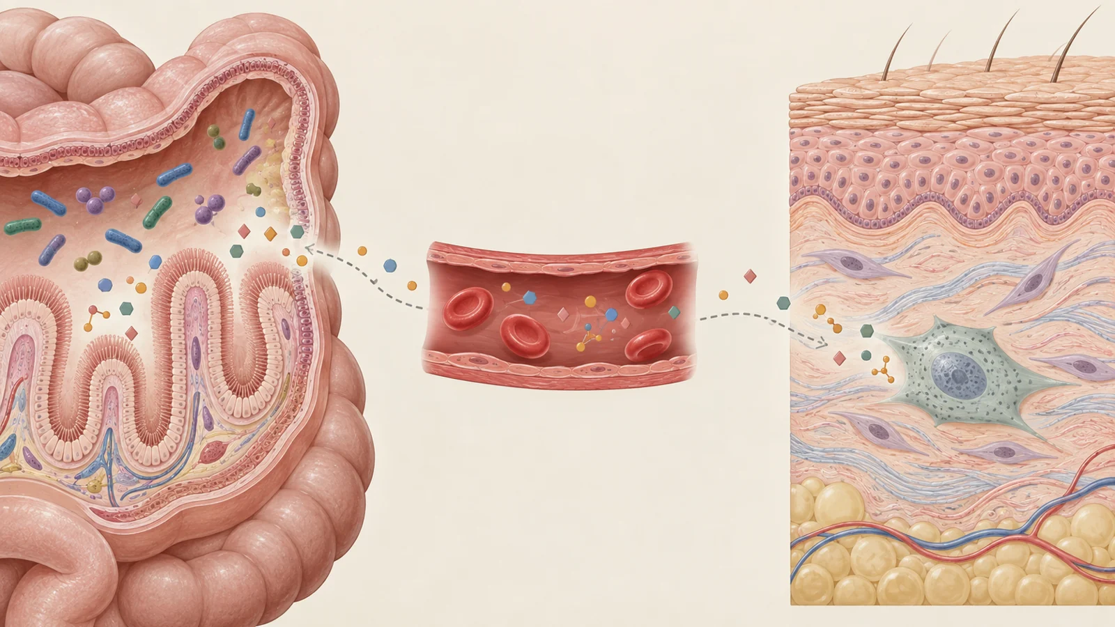 How gut microbes could influence skin cells that stop dividing