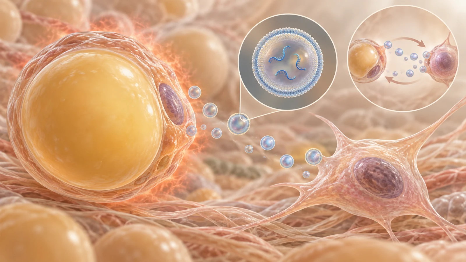 What happens when stressed fat cells affect their neighbors
