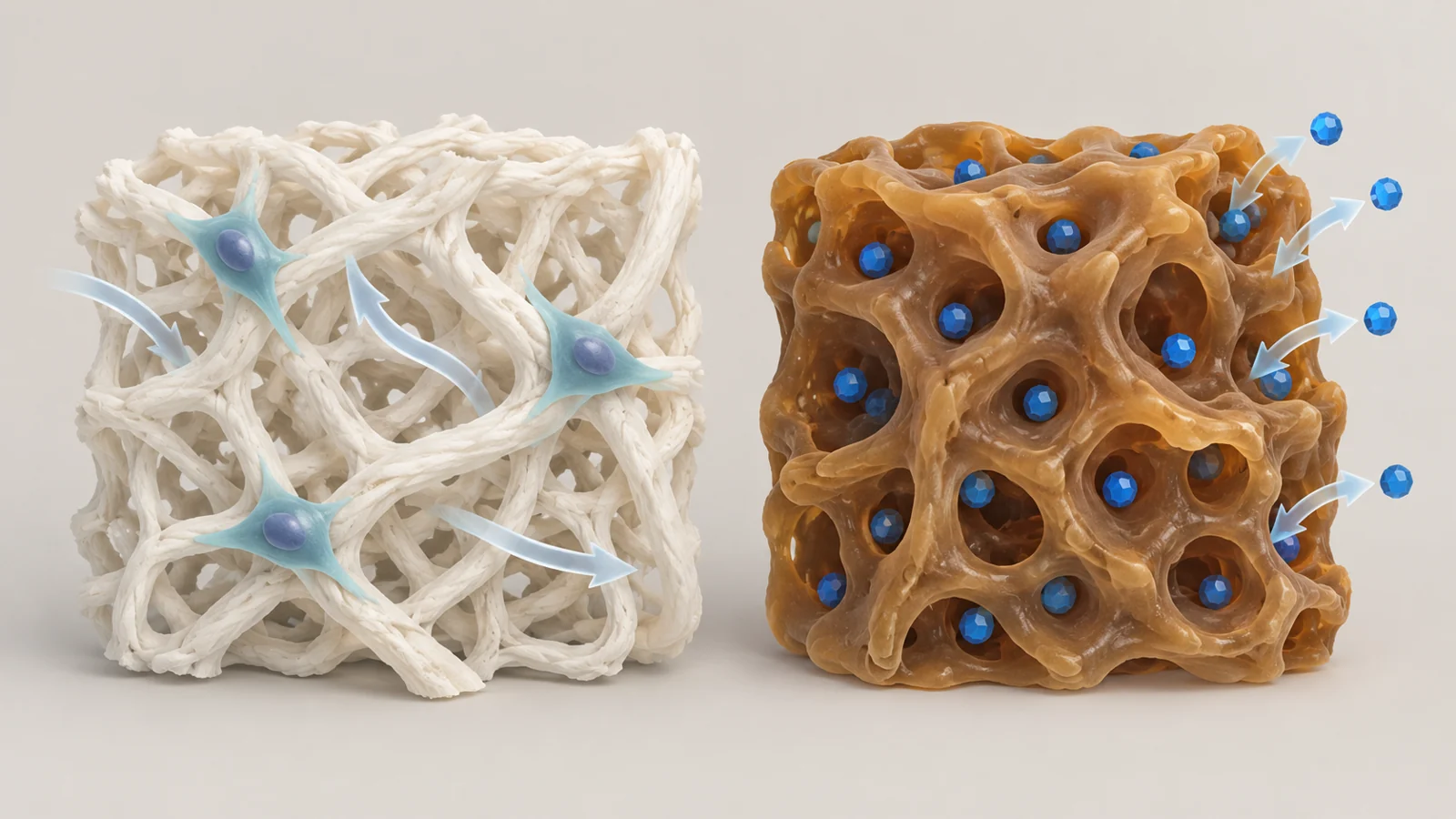 Shaping plant ingredients into cell supports and medicine-carrying dressings