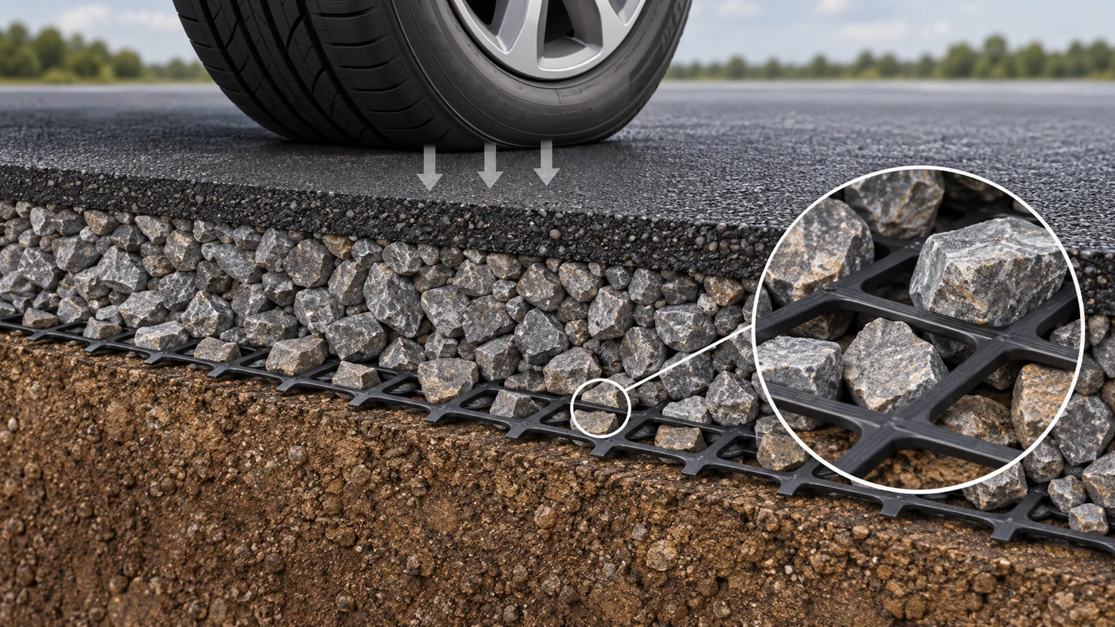 How open grids and stones work together beneath the pavement