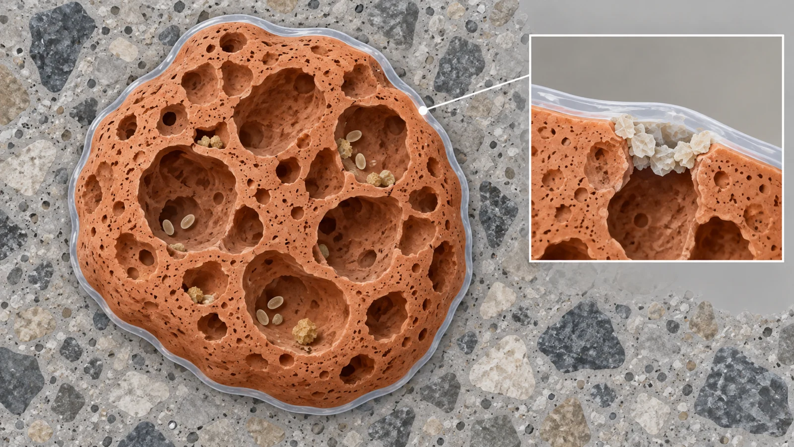 How a thin coating changes concrete’s bacterial carriers