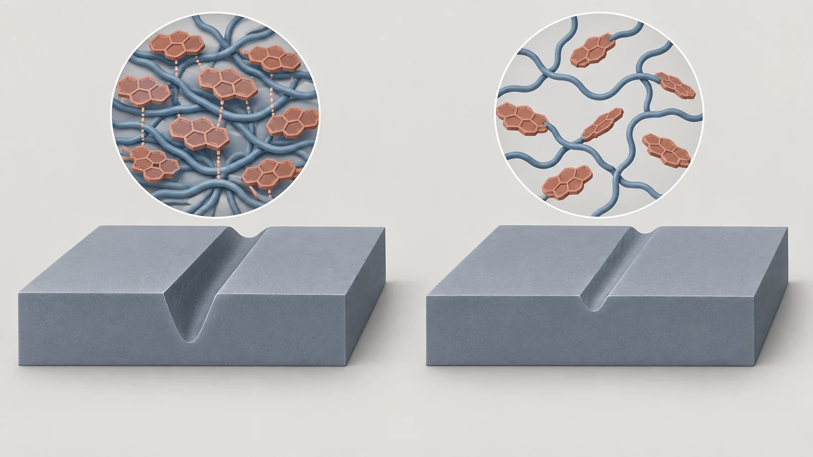 How heat loosens molecular attractions and the backbone shapes scratch repair