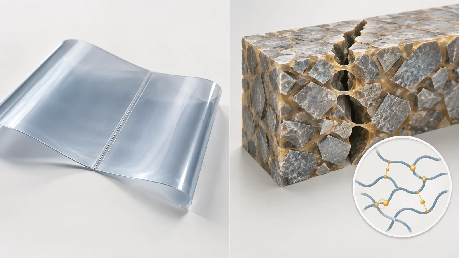 How a tough polymer adhesive regains toughness after damage