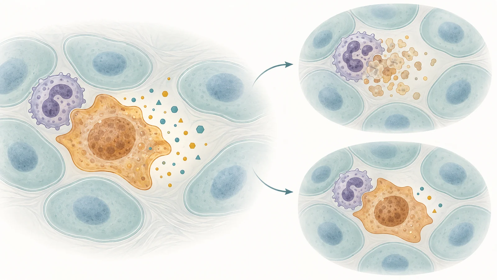 When cells stop dividing, should we remove them or change their signals?