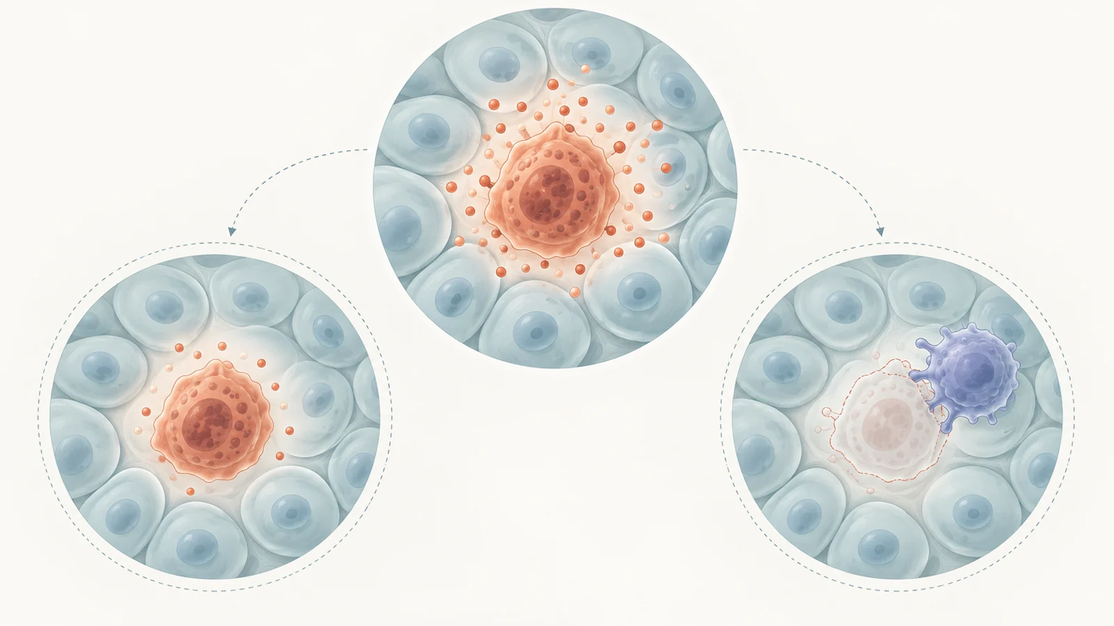 Quieting harmful cell secretions or removing their source