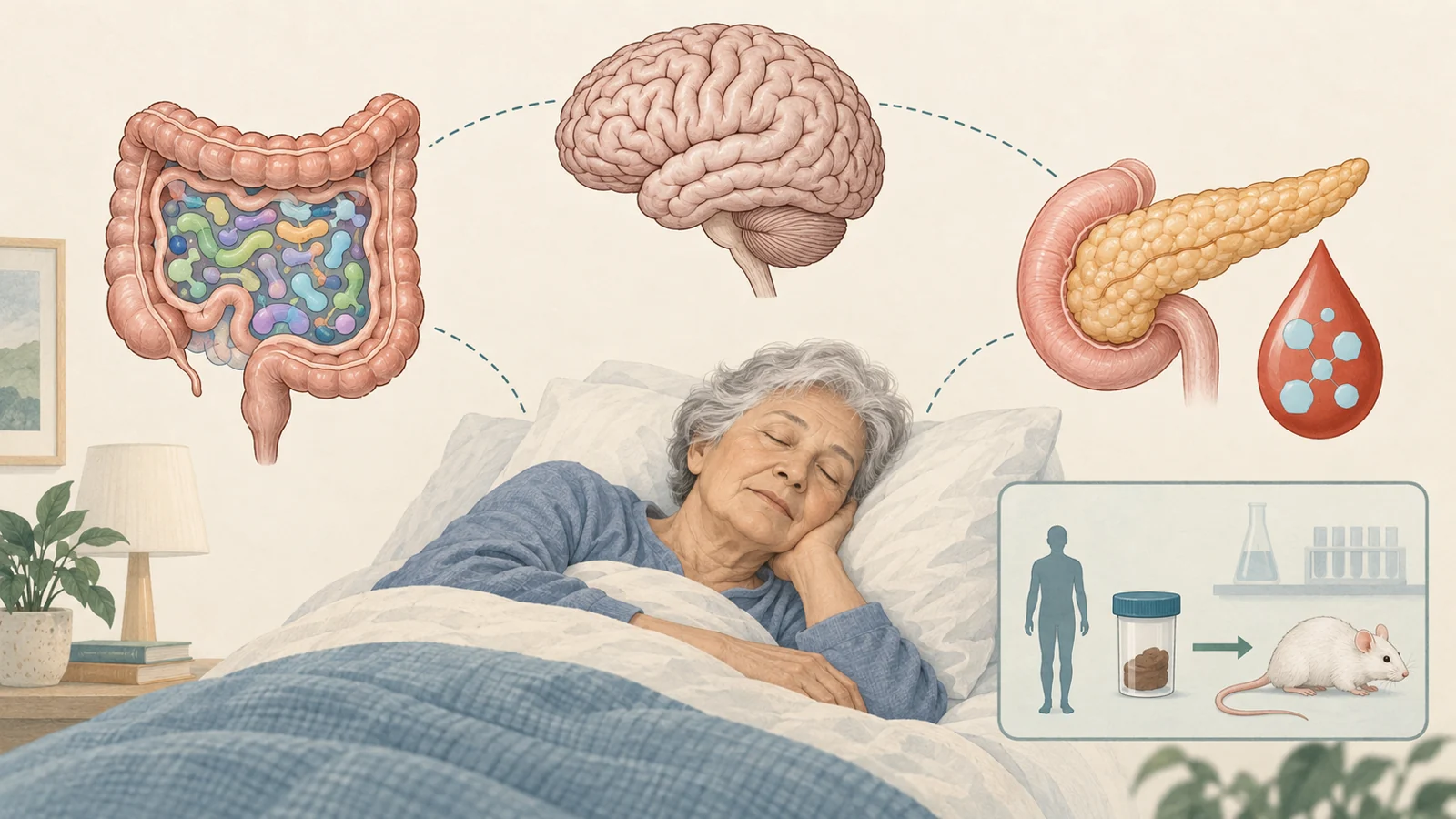How sleep, blood sugar and gut microbes could shape brain aging