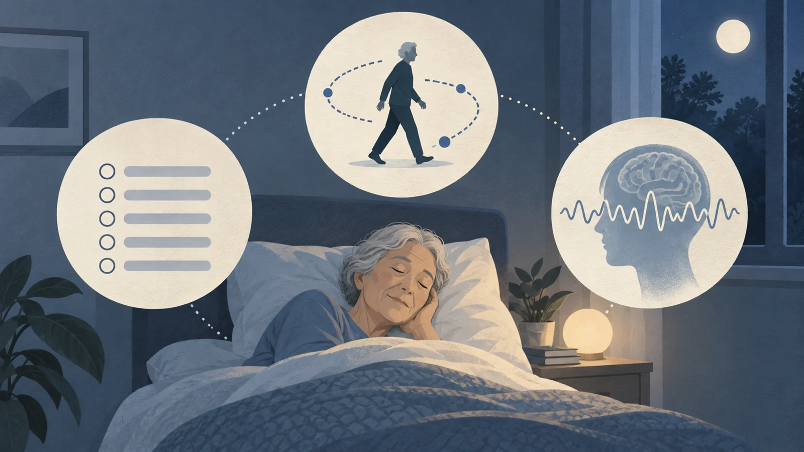 Understanding sleep reports and recordings in early memory problems