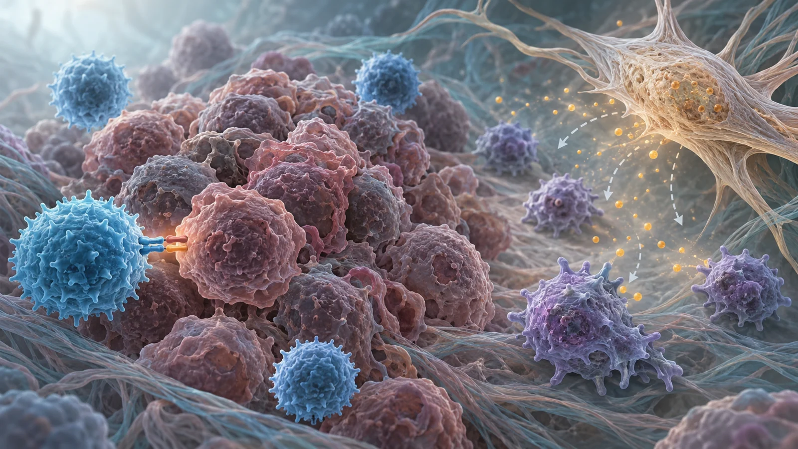 When aging changes the immune neighborhood around a tumor