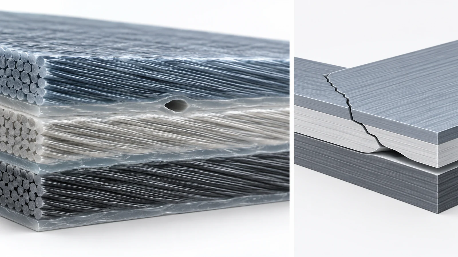 How can hidden voids change failure in a vacuum-infused composite?