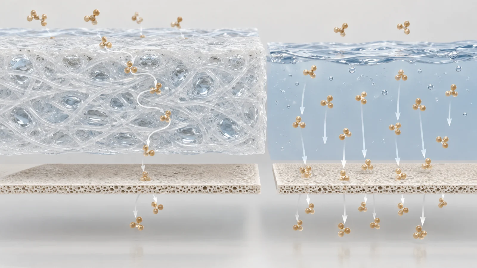 How can a bacteria-made cellulose mask hold caffeine yet slow its passage?