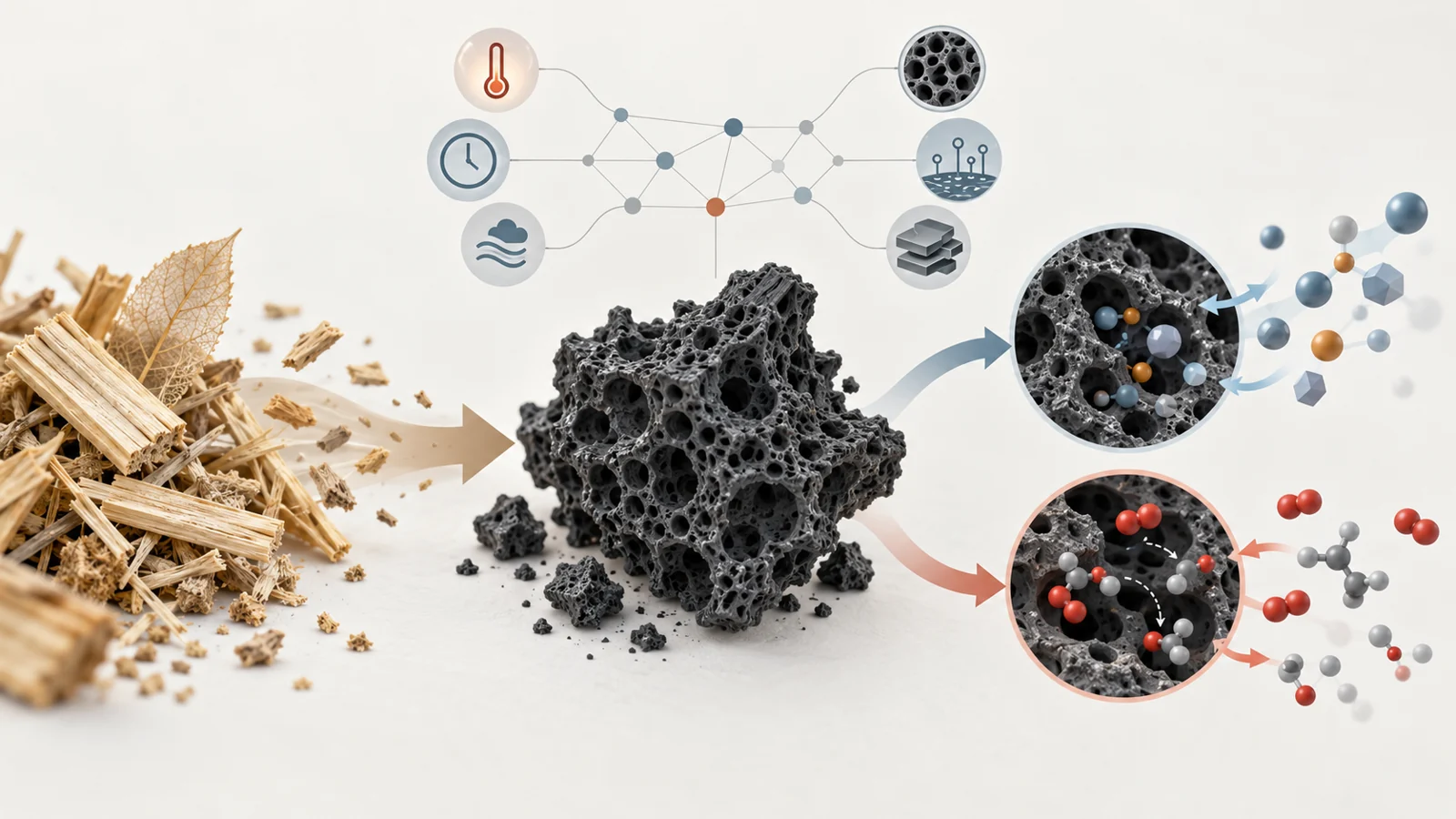 How biochar design shapes organic wastewater treatment