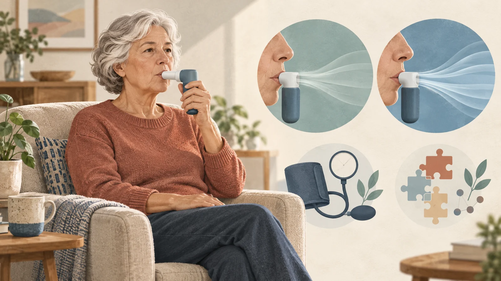 What an eight-week home breathing trial is designed to measure