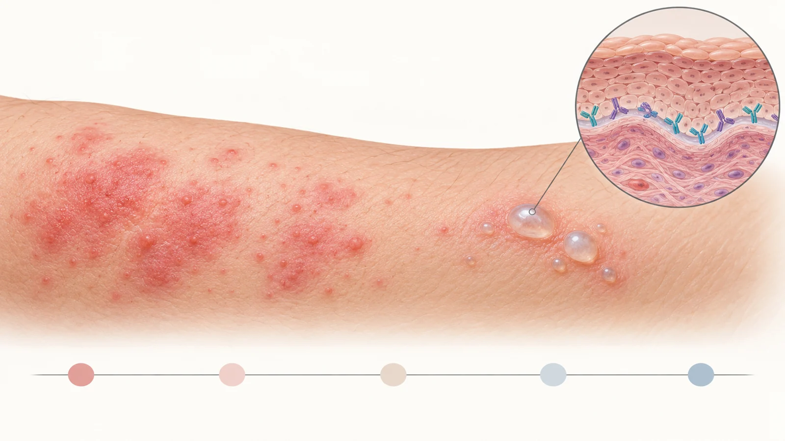 Could a persistent rash during immunotherapy matter before blisters?