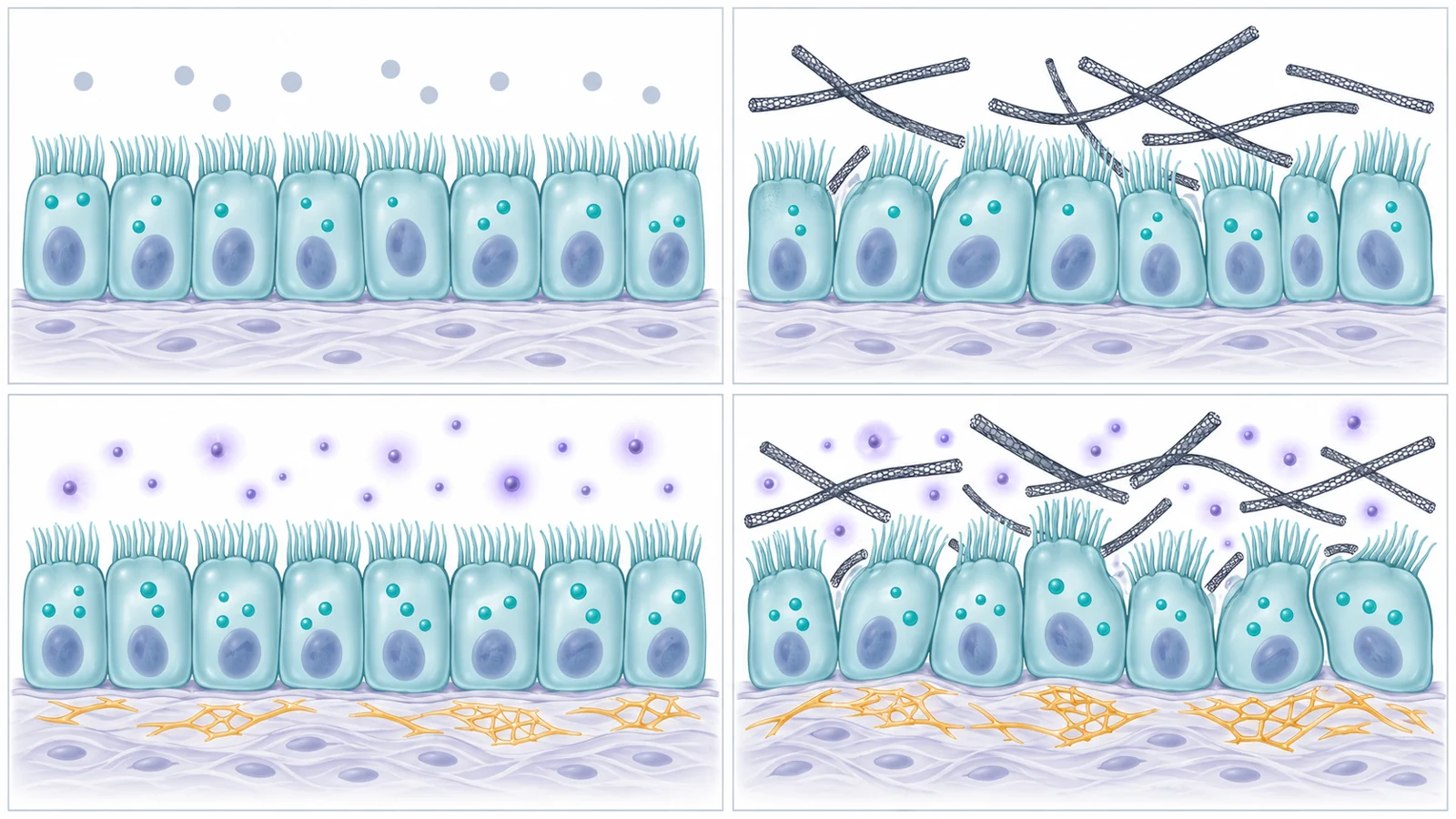 Why cultured airway cells respond differently to tiny carbon tubes