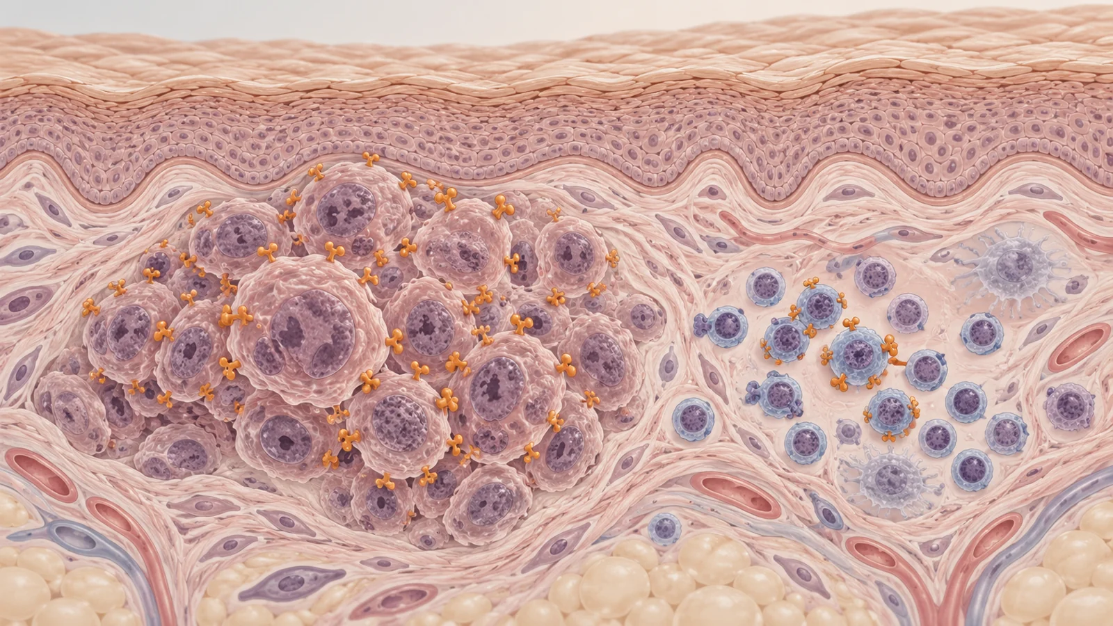 Why does CD30’s location matter across skin tumors?