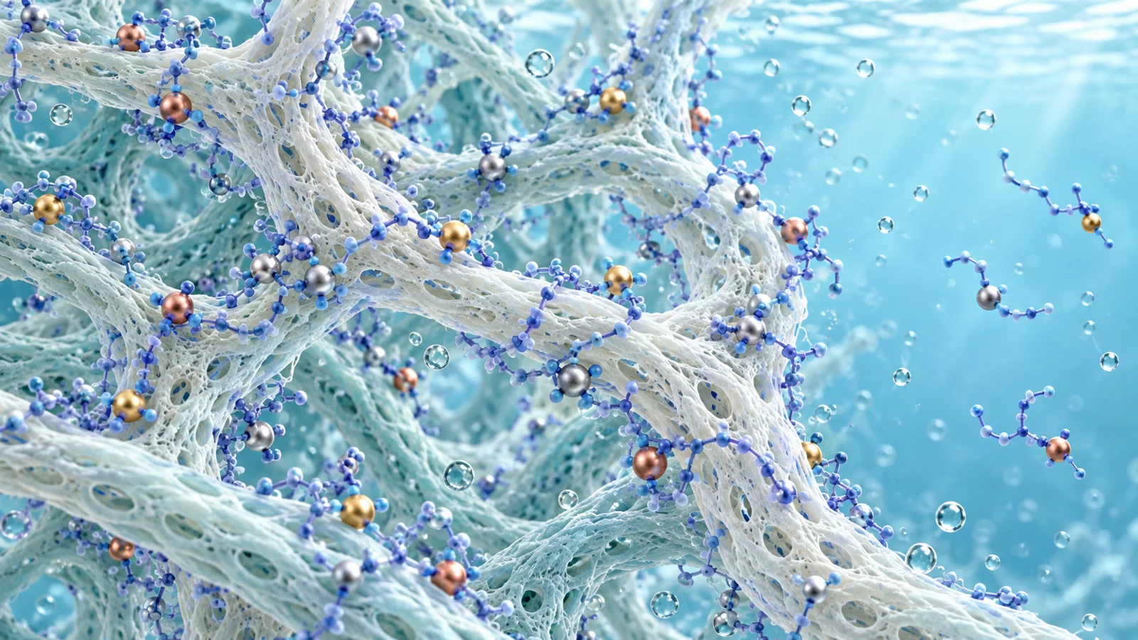 Why did a metal-binding composite slow algal growth?