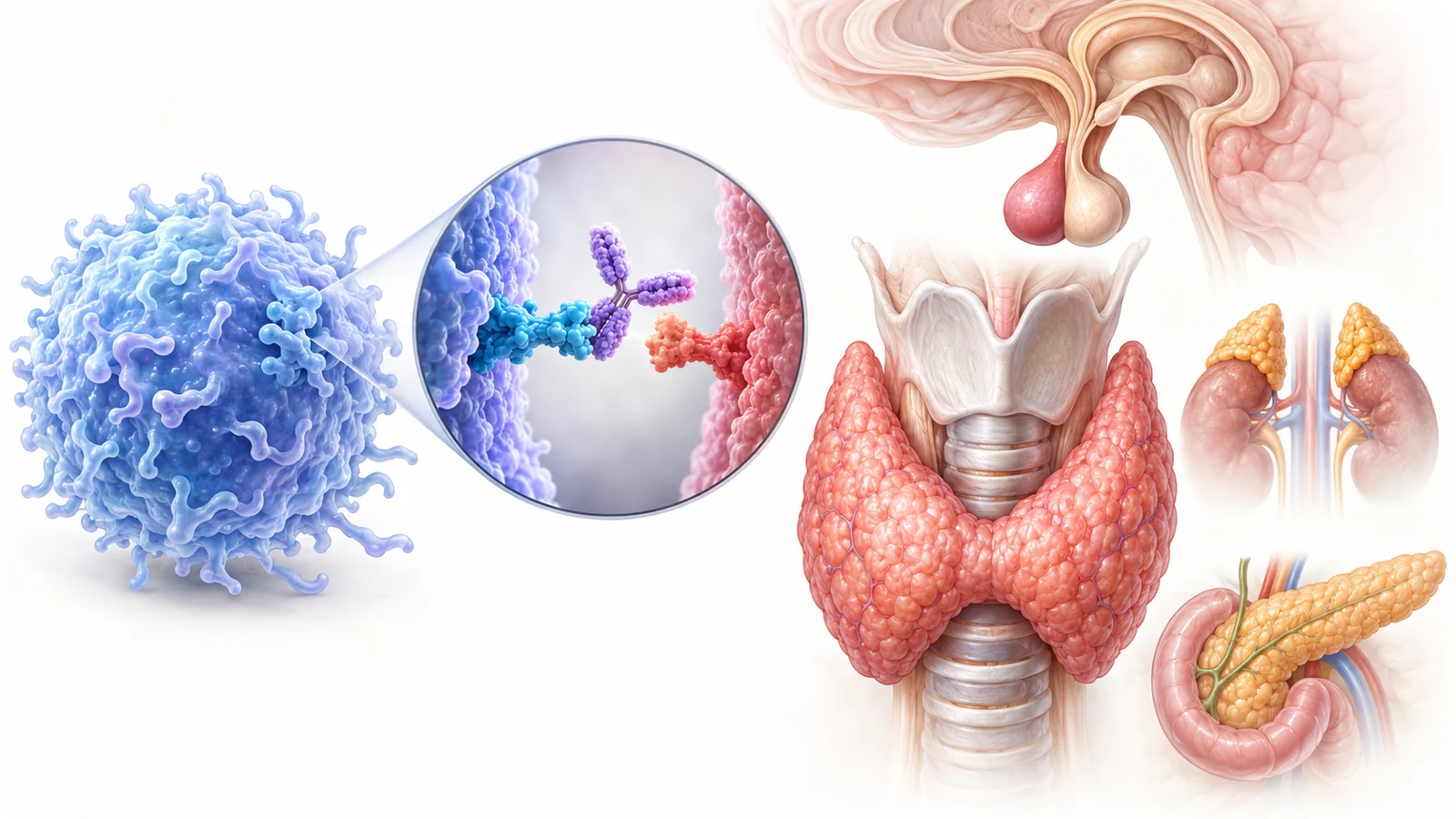 Why cancer immunotherapy can affect the thyroid and pituitary in ways that are hard to recognize