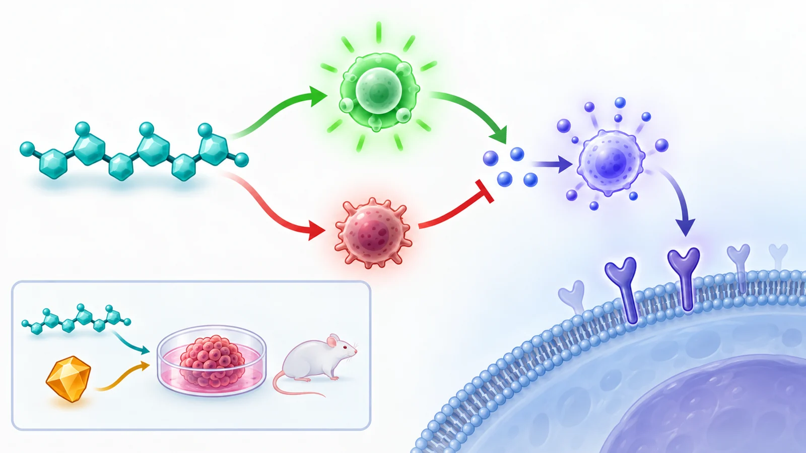 A chitosan fragment study links tumor immune signaling with gemcitabine