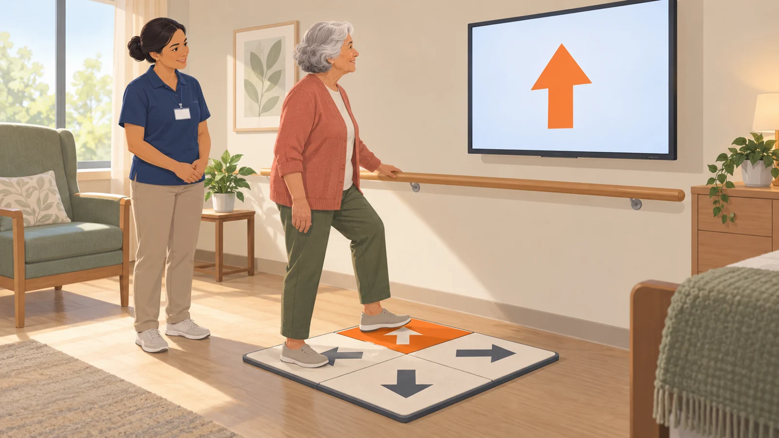 What a short dance-game routine is testing in dementia care