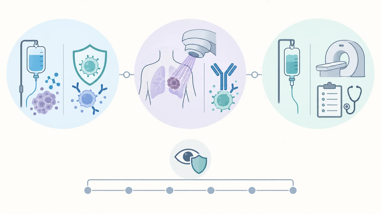 A three-part treatment plan for people with inoperable stage III lung cancer