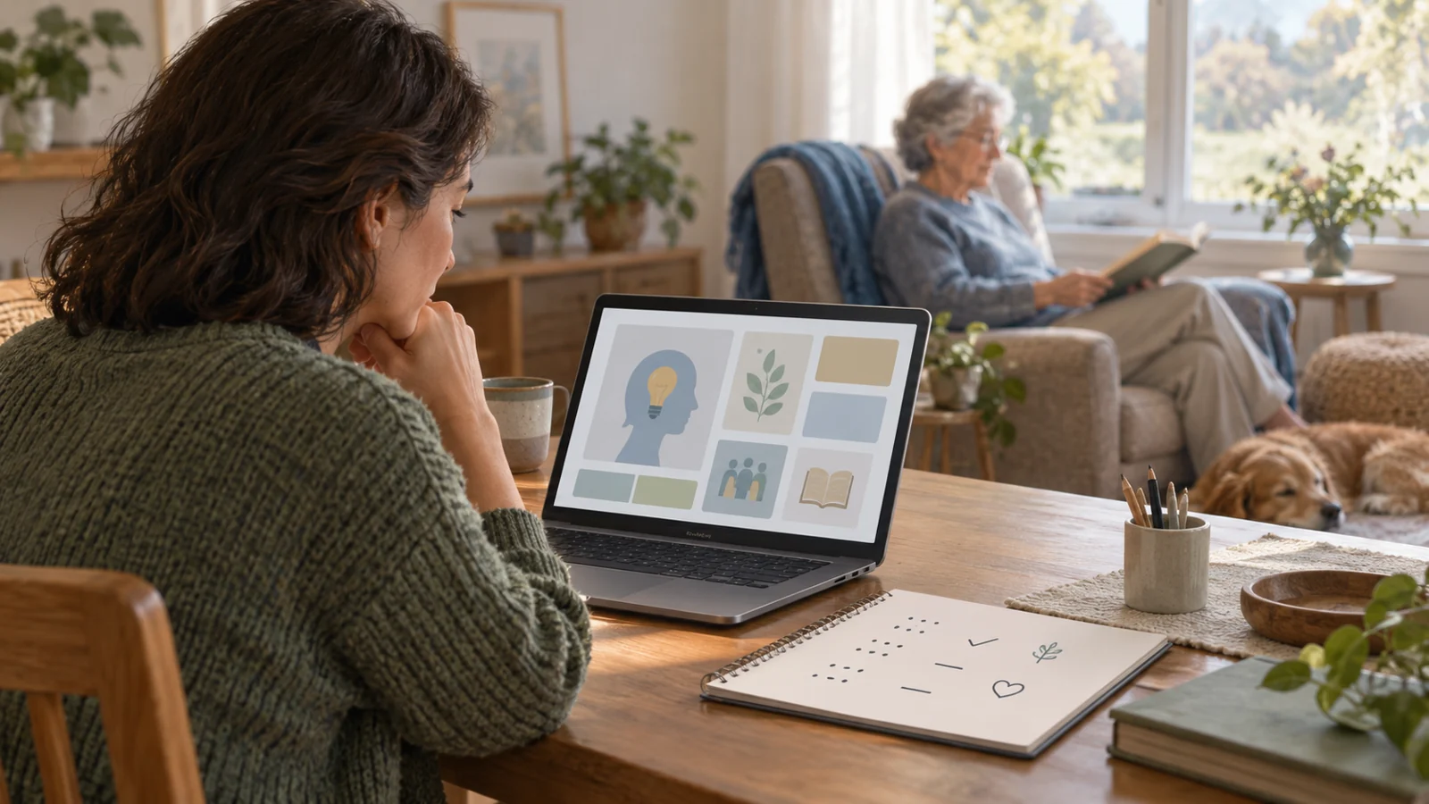 A six-week test of online lessons and symptom tracking for dementia caregivers