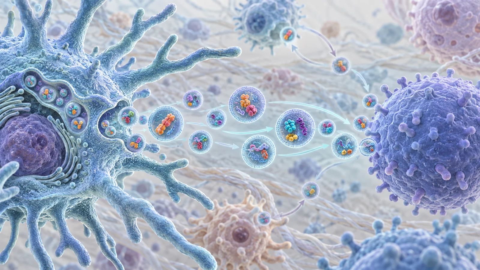 How immune-cell particles might carry cancer-fighting instructions
