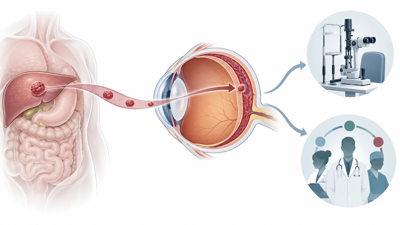 How can eye care protect sight when cancer spreads to the eye?