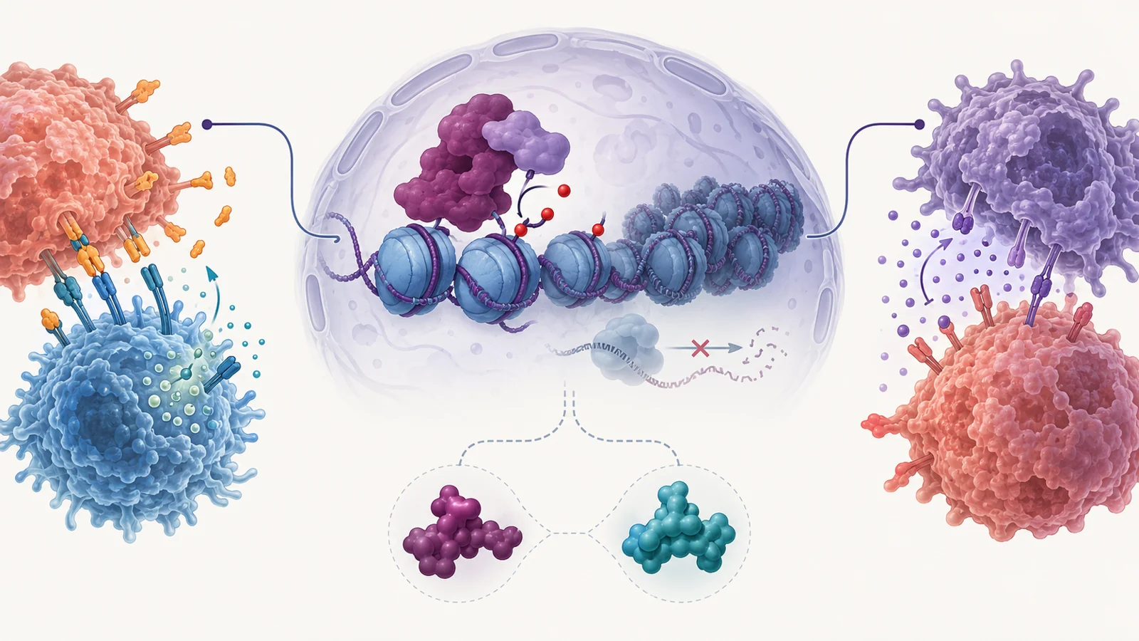 Why might blocking EZH2, a gene-silencing enzyme, need a cancer drug partner?