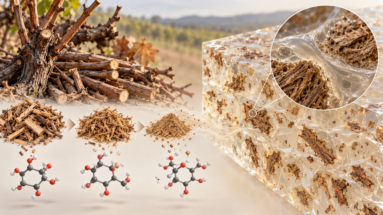 Winery leftovers can become plastic ingredients in two very different ways