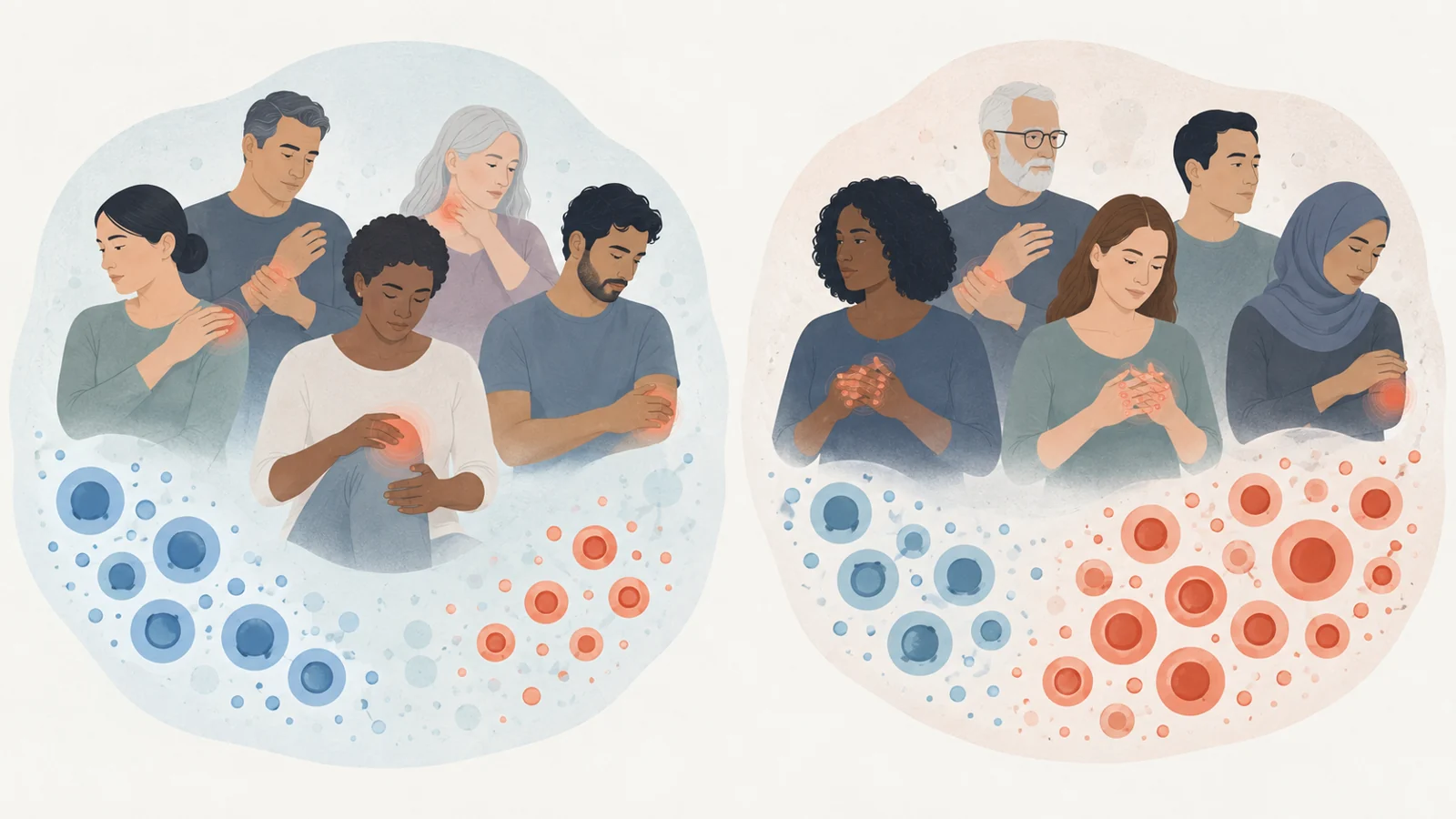 People with joint symptoms showed some immune ageing patterns seen in rheumatoid arthritis