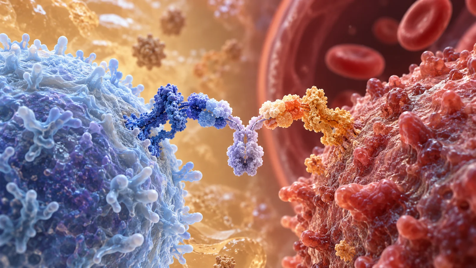 Why can linking immune cells to cancer cells work differently by setting?