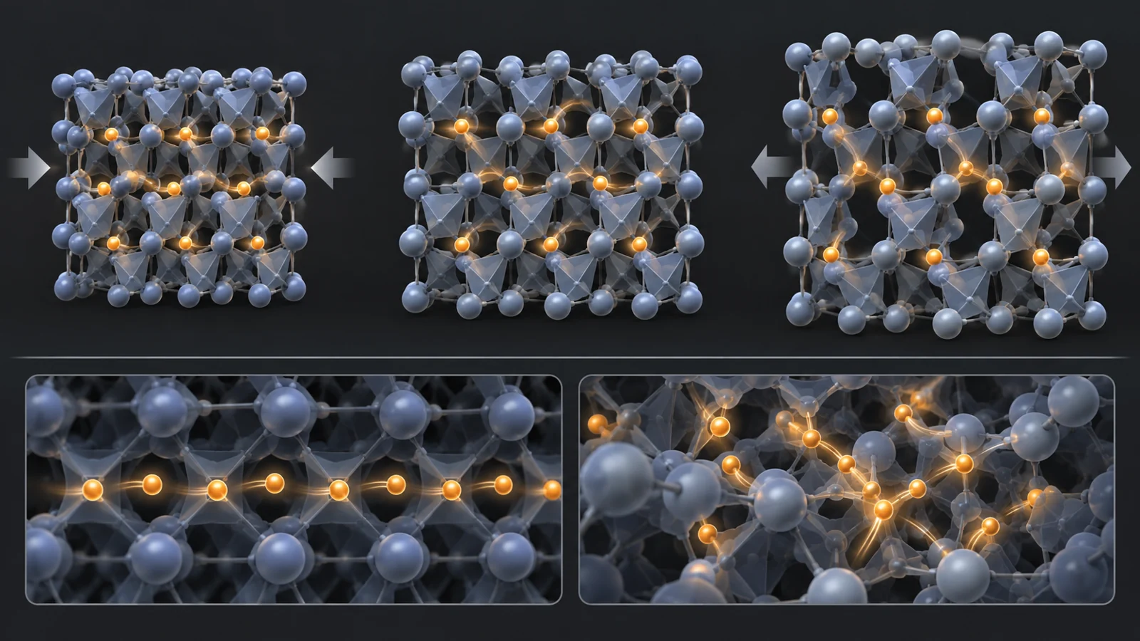 Lithium can move faster without changing its route through a solid