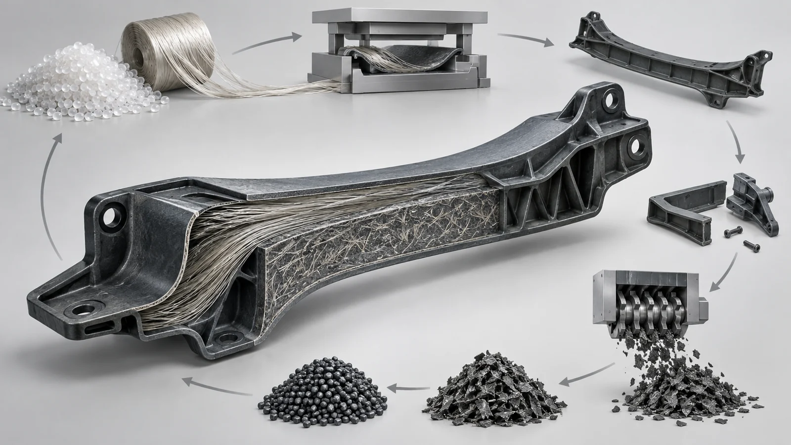 What makes a lighter reinforced plastic part reliable?