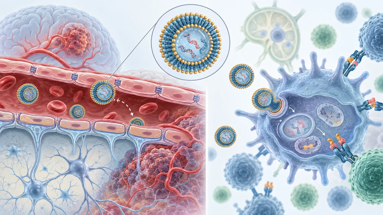 How tiny lipid carriers change where brain-tumor treatments act