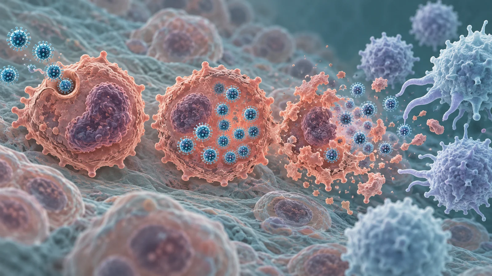 How viruses could link lung cancer cell destruction with an immune response