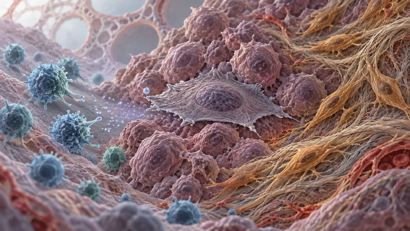 How lingering growth-arrested cells reshape lung cancer’s immune surroundings