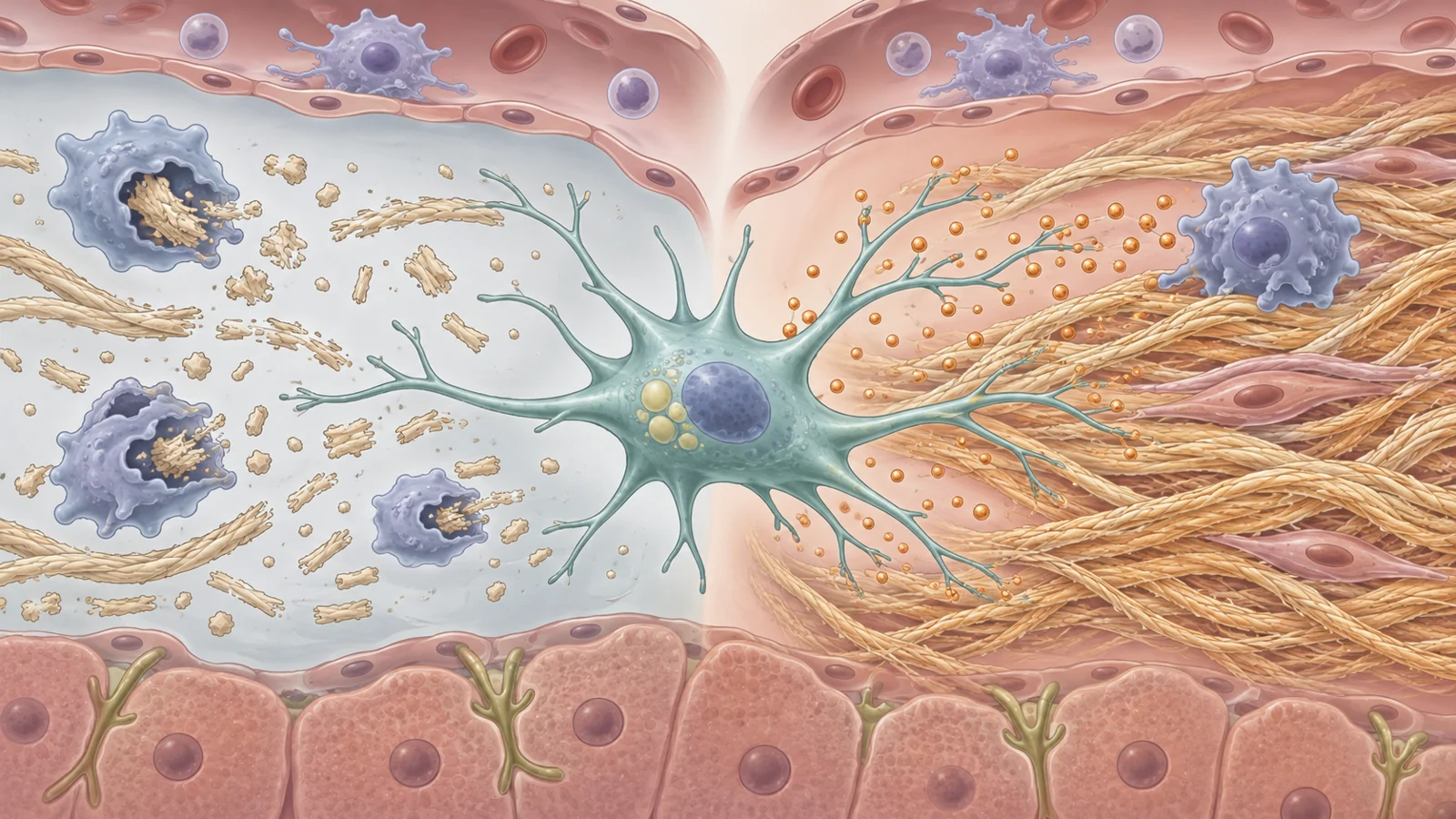 When liver scar-forming cells help repair and sustain inflammation