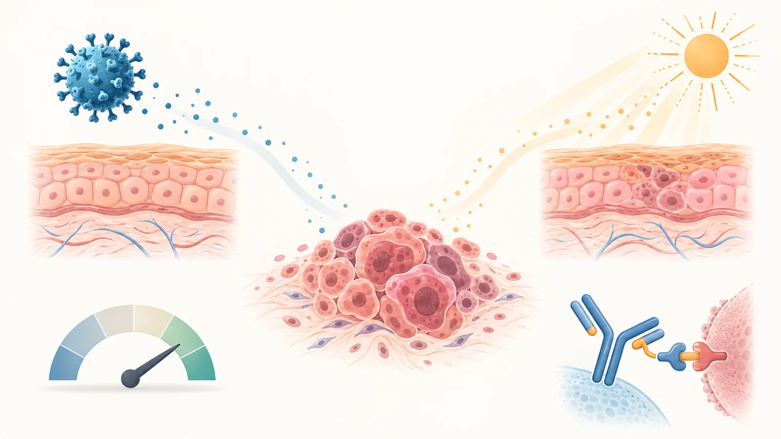 What can Merkel cell carcinoma’s viral or ultraviolet origin reveal about outlook?