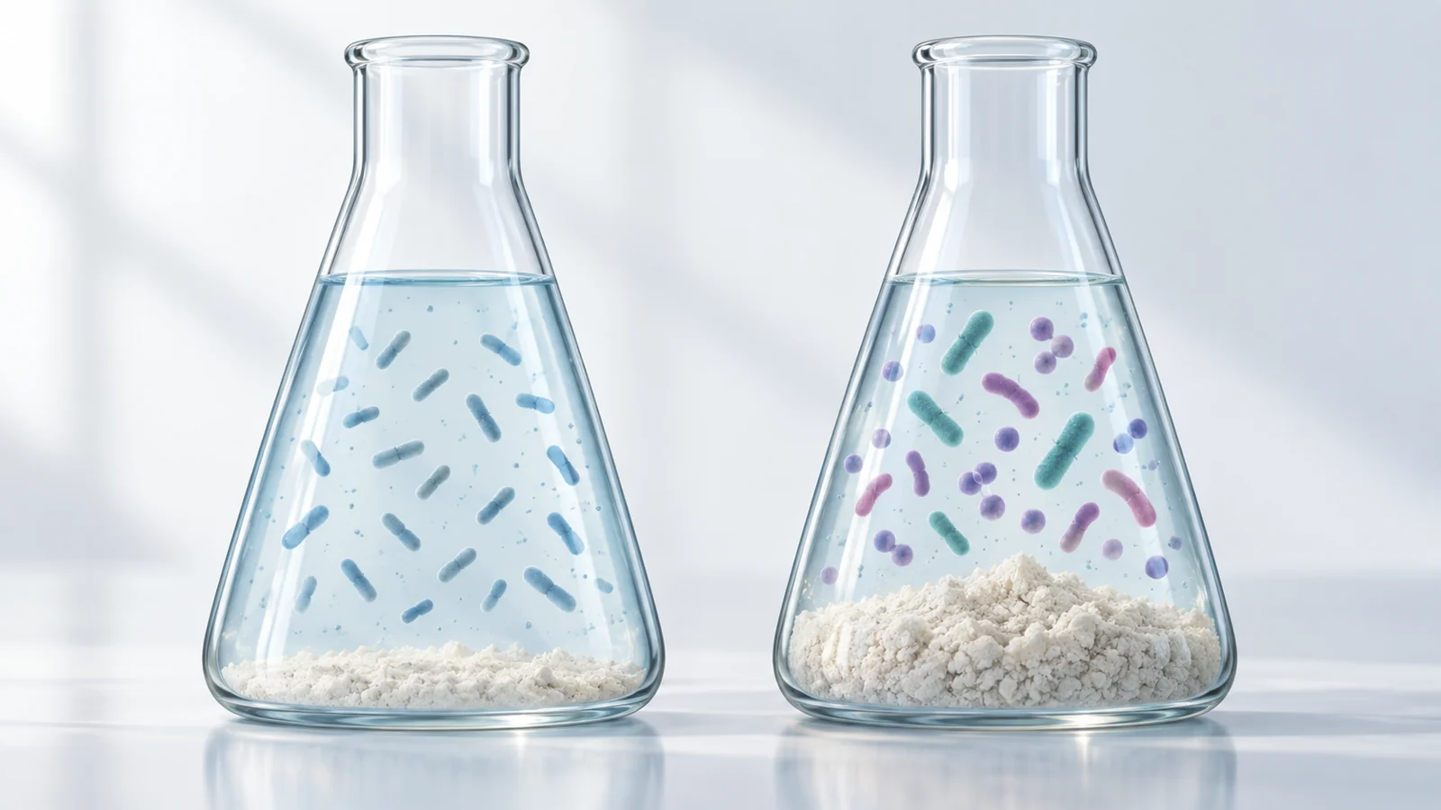 A bacterial mixture increased the mineral produced