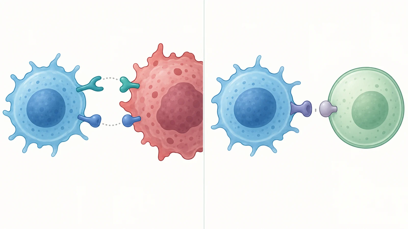 How immunotherapy designs widen cancer recognition and try to limit mistaken attacks