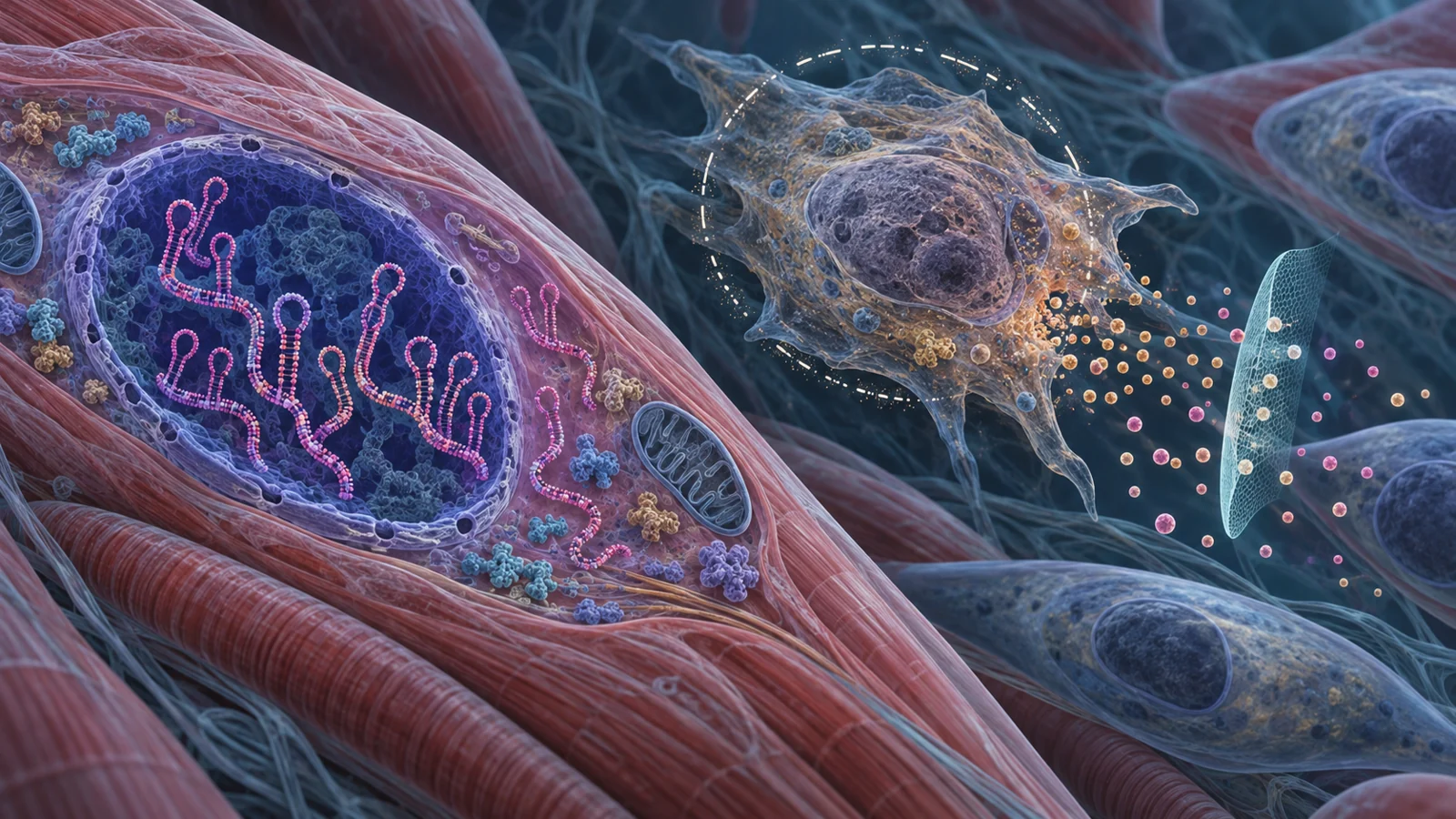 Could toxic RNA make cells age early in myotonic dystrophy?