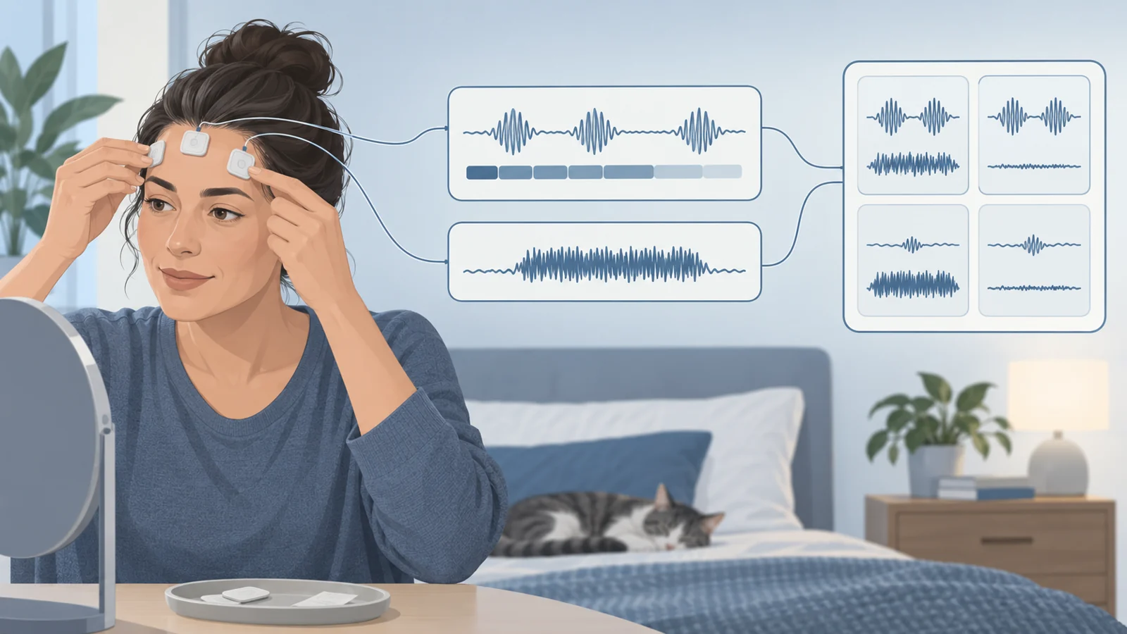 How paired nighttime brainwave and muscle measurements revealed different neurological group patterns