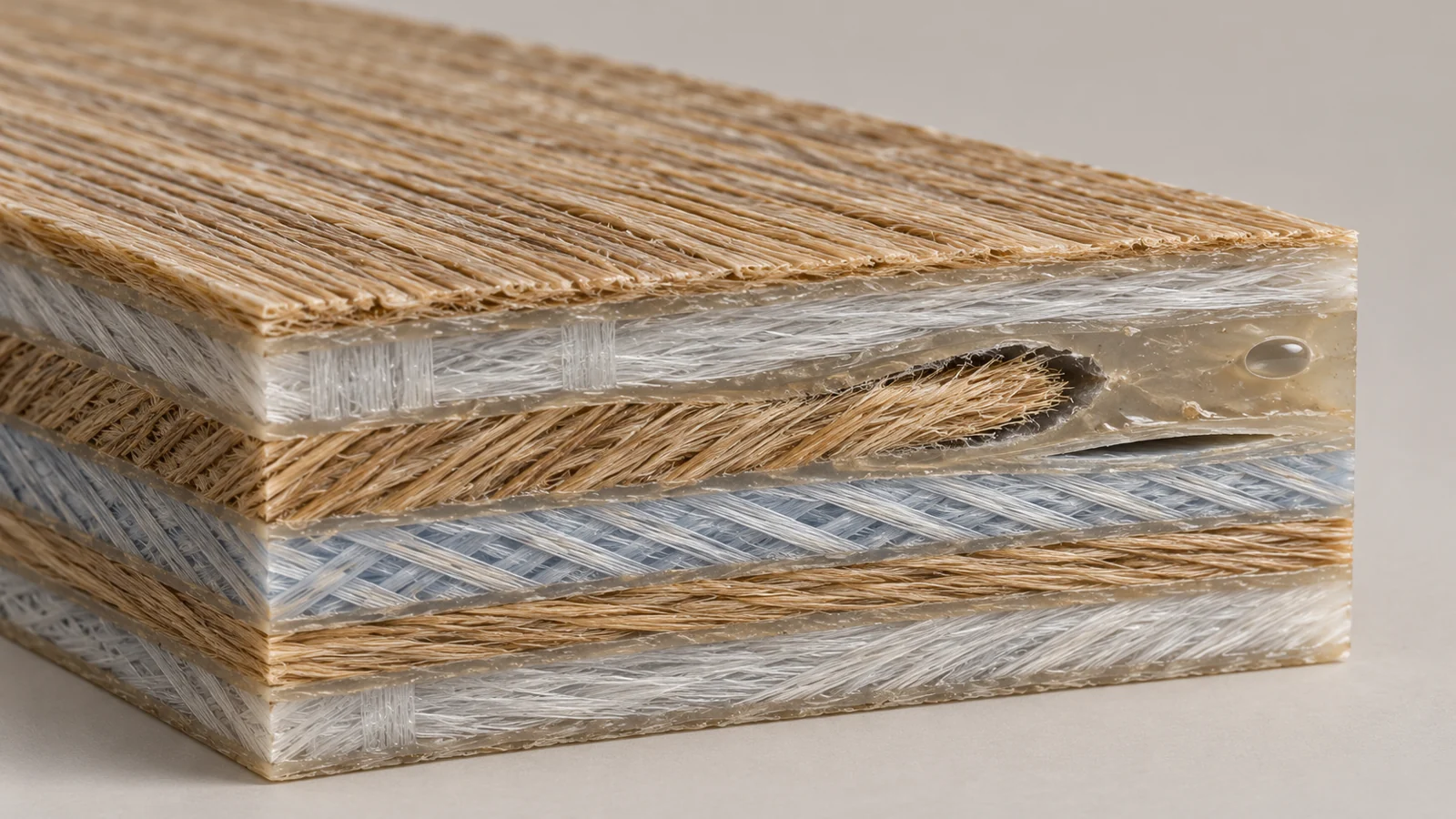 Why the bonds and gaps inside a plant-fiber composite matter