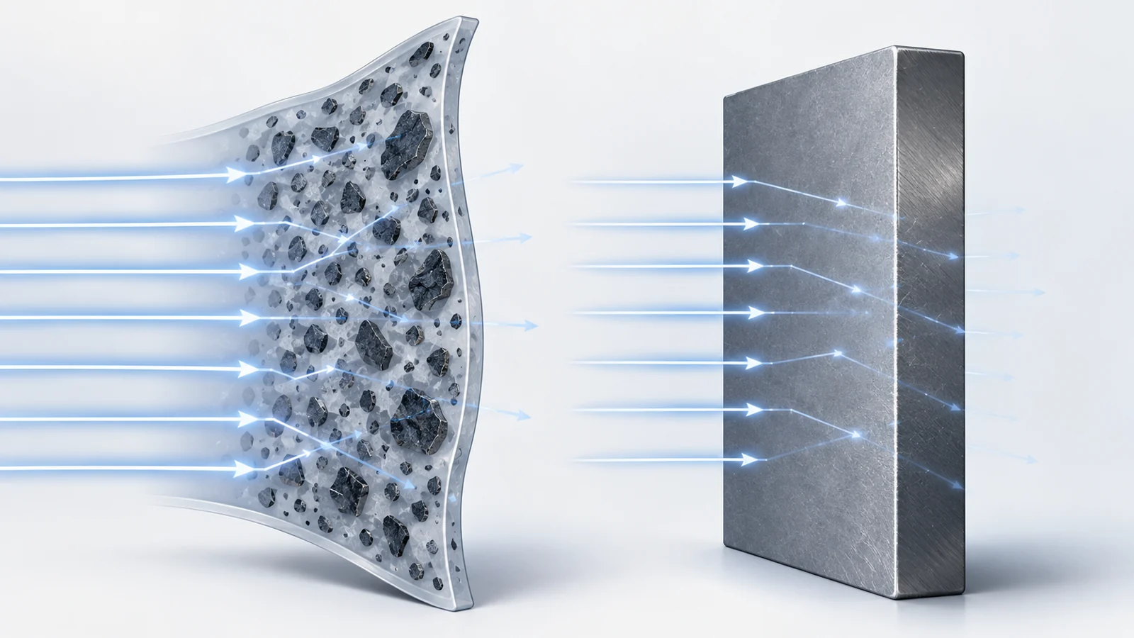 How added particles turn flexible plastic into a radiation shield