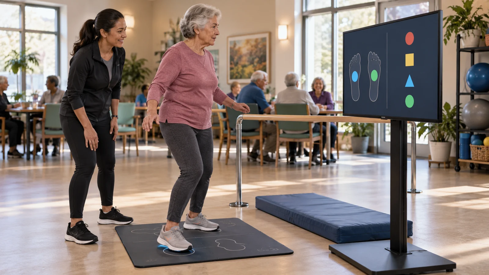 How older adults use a sensor mat for coached balance and memory tasks