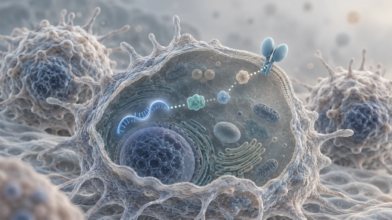 Why does an RNA appear alongside an immune checkpoint marker in resistant ovarian cancer?